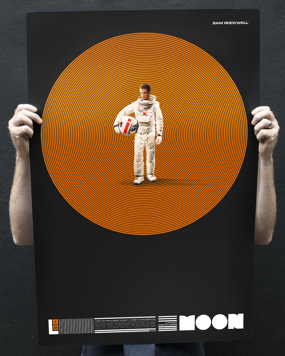Moon - 10 year Anniversary Poster LUNAR INDUSTRIES ORANGE