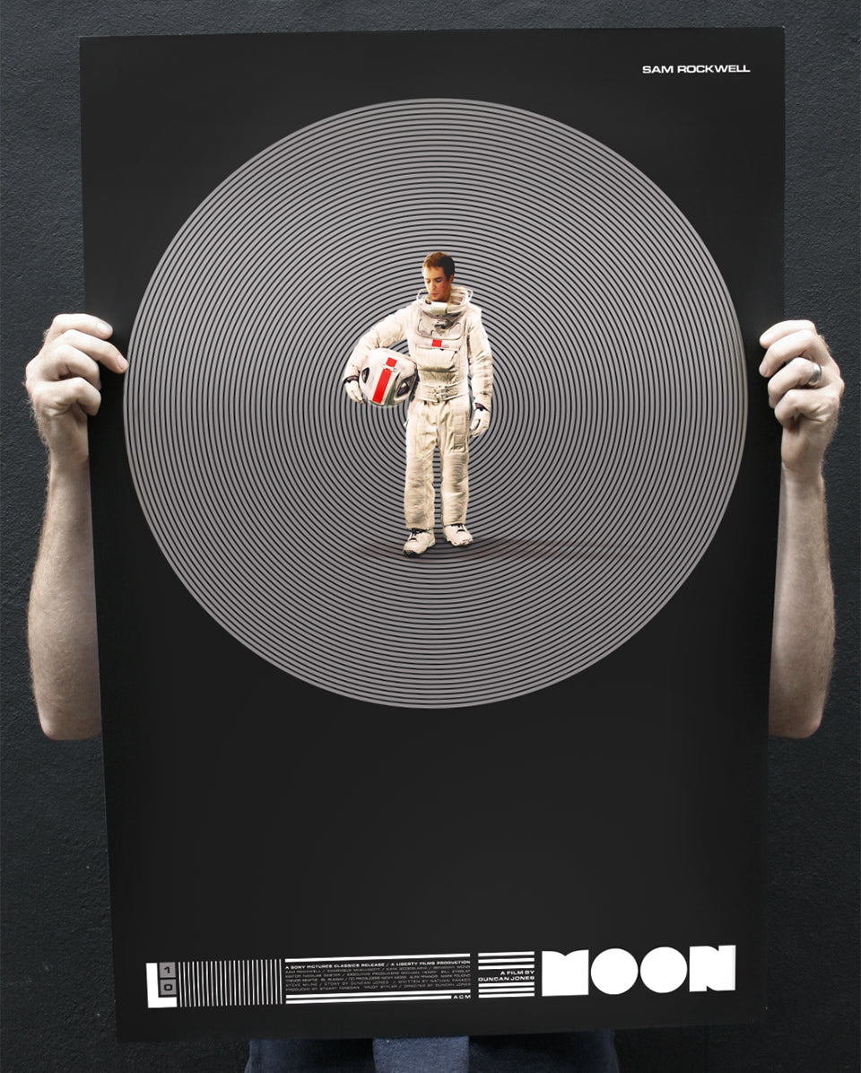 Moon - 10 year Anniversary Poster SILVER METALLIC